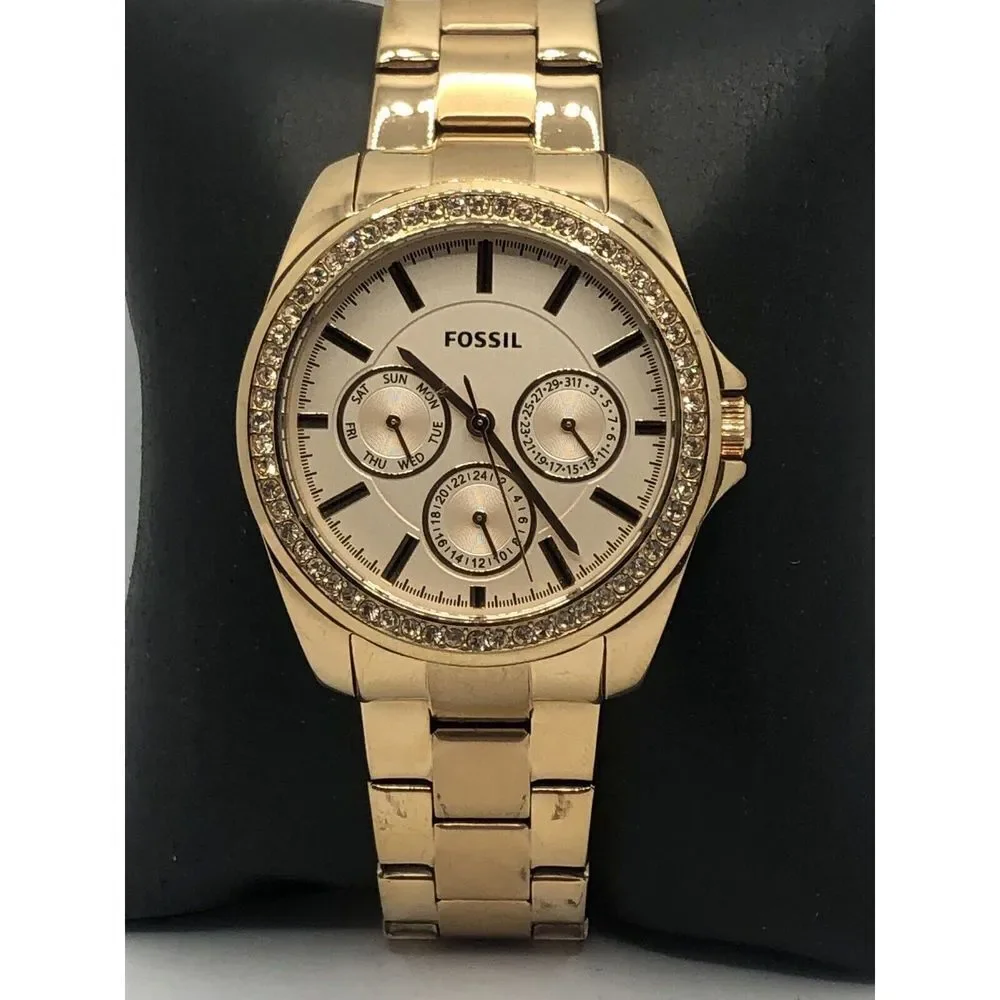 Fossil BQ3316 Women's Stainless Steel Analog Rose Gold Dial Quartz Watch OP437